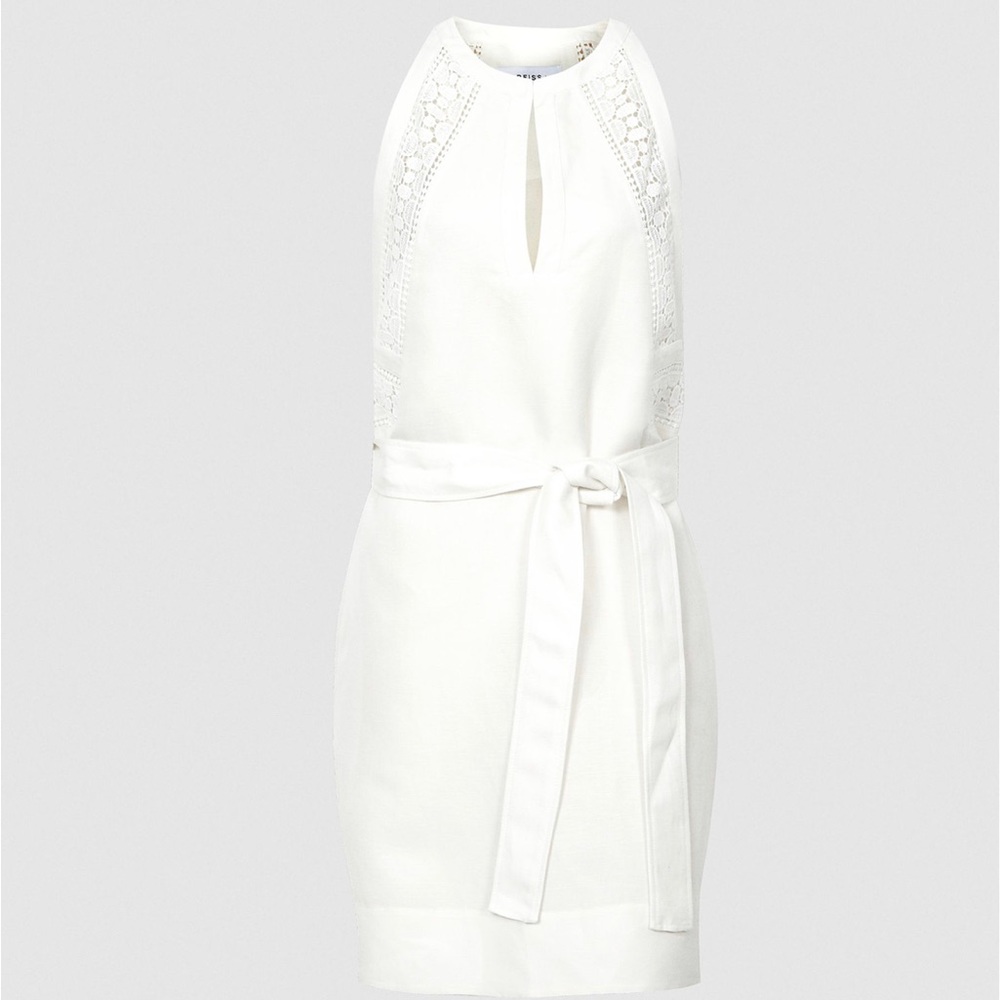 REISS RHONA EMBROIDERED MINI DRESS